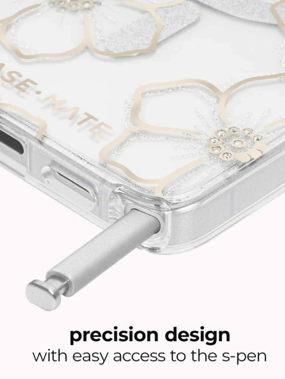 Case-Mate Floral Gems Case for Samsung Galaxy S26 Ultra - Gold & Silver - Picture 7 of 8